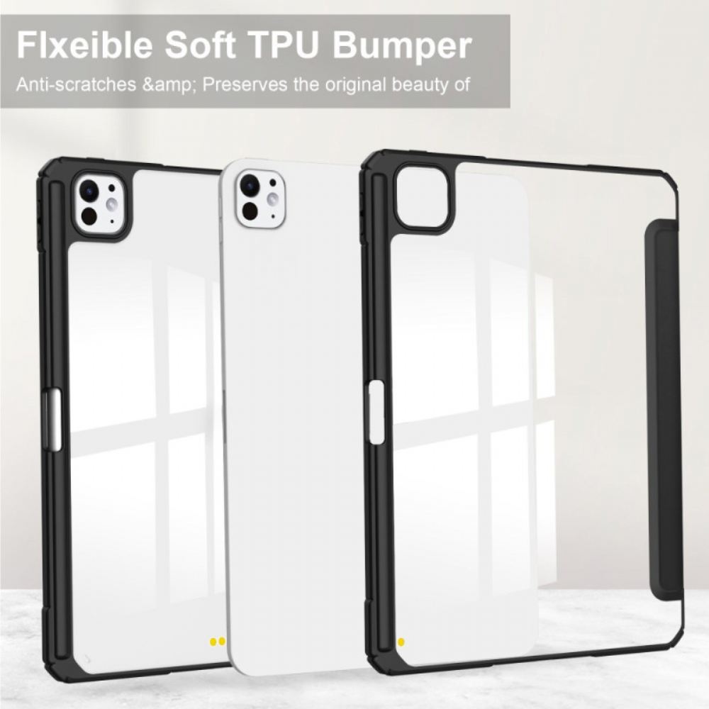 iPad Pro 13 (2025) Průhledné Pouzdro Z Umělé Kůže