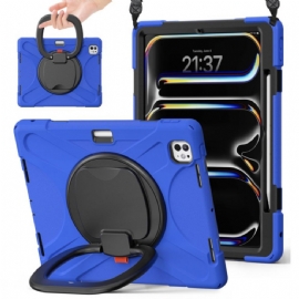 Kryt iPad Pro 13 (2025) Držák Na Prsten A Nastavitelný Ramenní Popruh