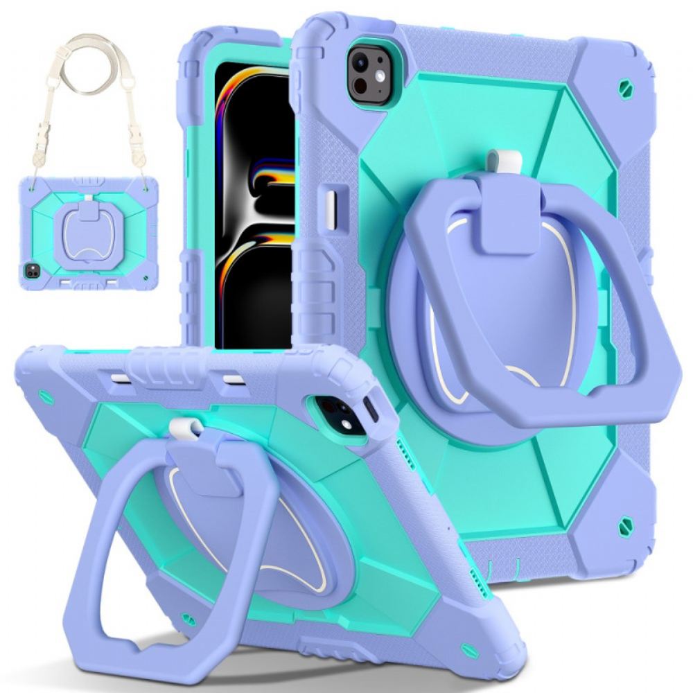 Kryt iPad Pro 13 (2025) Dvoubarevný Stojan A Ramenní Popruh