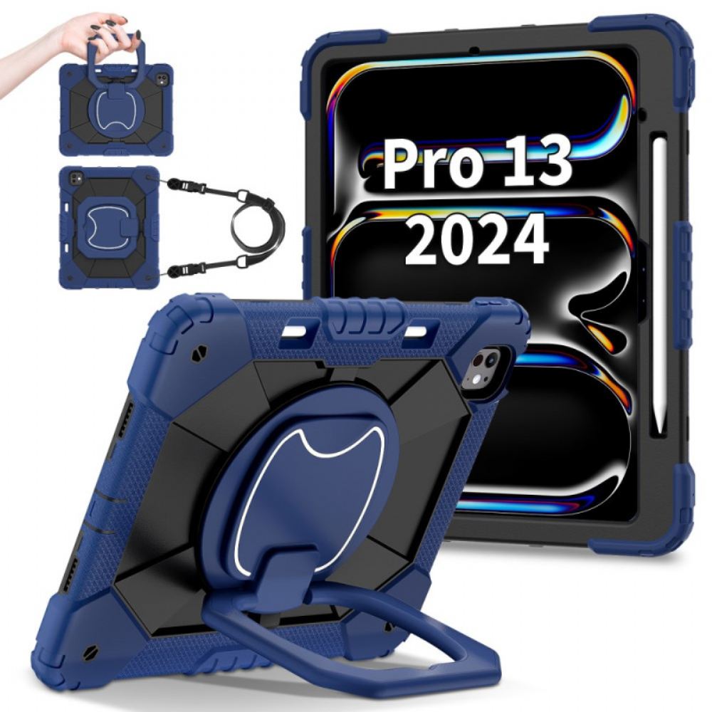 Kryt iPad Pro 13 (2025) Dvoubarevný Stojan A Ramenní Popruh