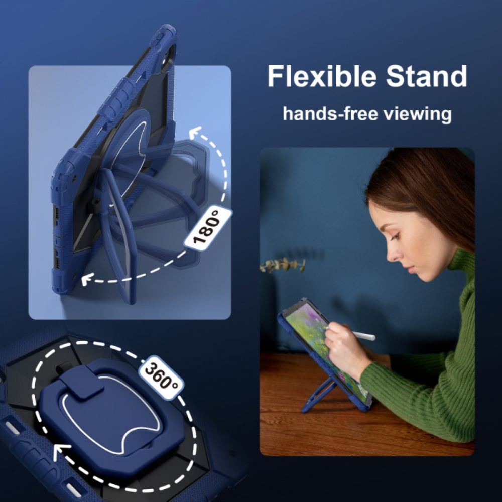 Kryt iPad Pro 13 (2025) Dvoubarevný Stojan A Ramenní Popruh