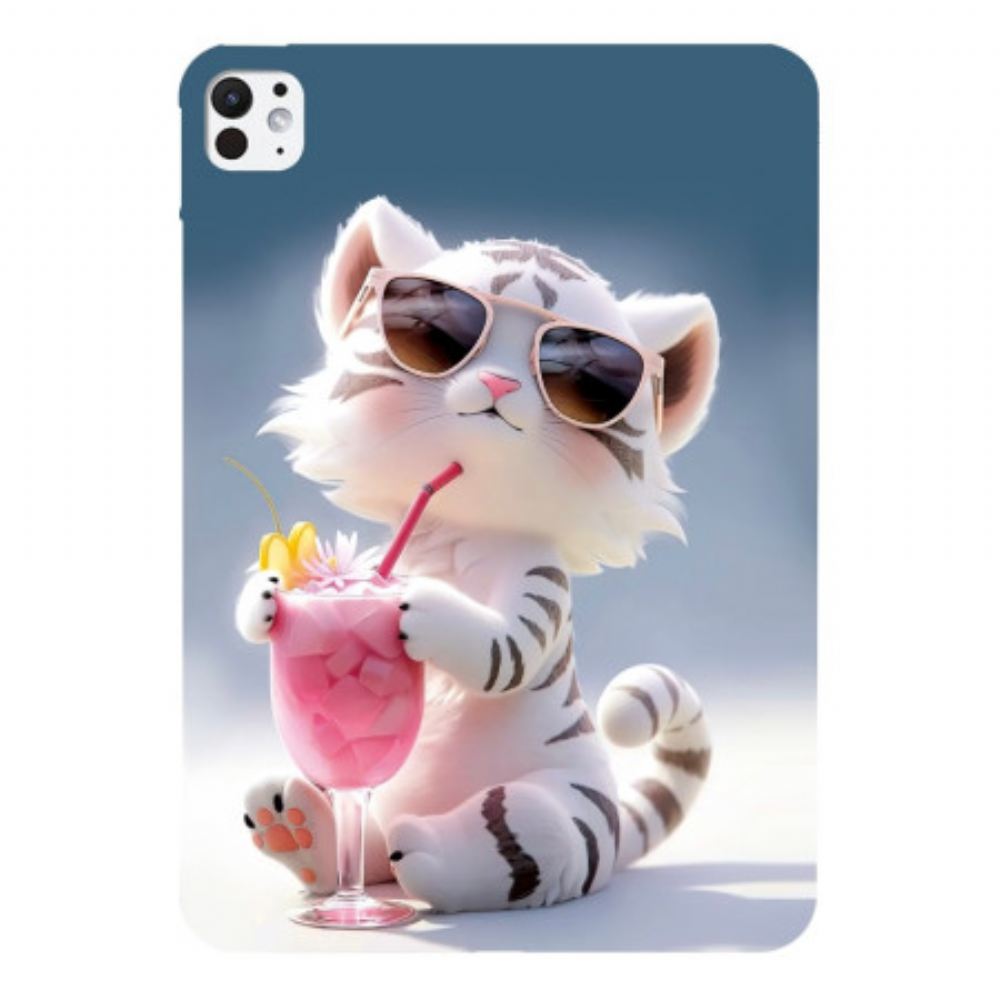 Kryt iPad Pro 13 (2025) Kryty Na Mobil Kreslený Tygr