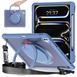 Kryt iPad Pro 13 (2025) Kryty Na Mobil Otočný Stojan A Ramenní Popruh
