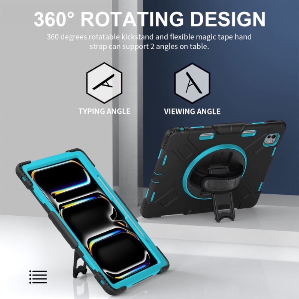 Kryt iPad Pro 13 (2025) Kryty Na Mobil Ultraodolný Stojánek A Ramenní Popruh