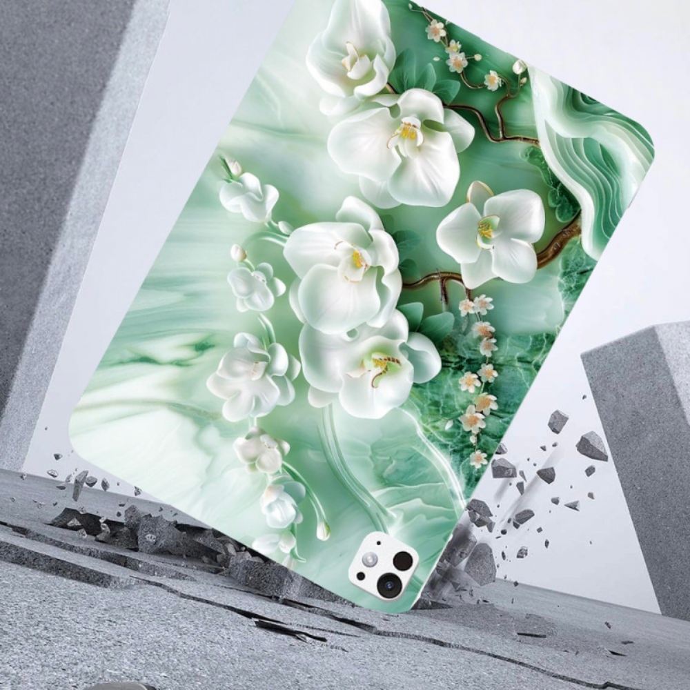 Kryt iPad Pro 13 (2025) Nefritové Květiny
