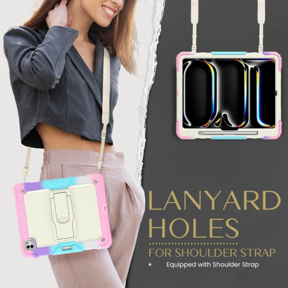 Kryt iPad Pro 13 (2025) Odolné S Držákem Na Pero A Ramenním Popruhem