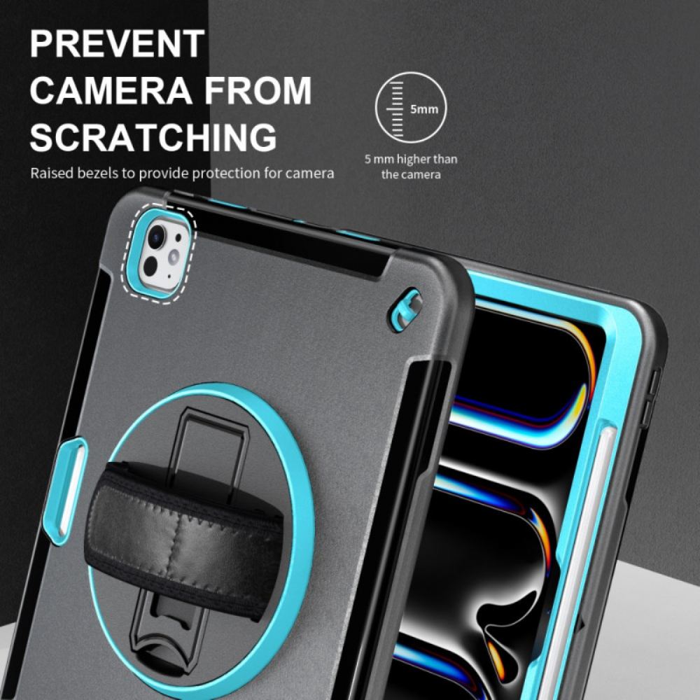 Kryt iPad Pro 13 (2025) Odolný Držák Na Prsteny A Ramenní Popruh