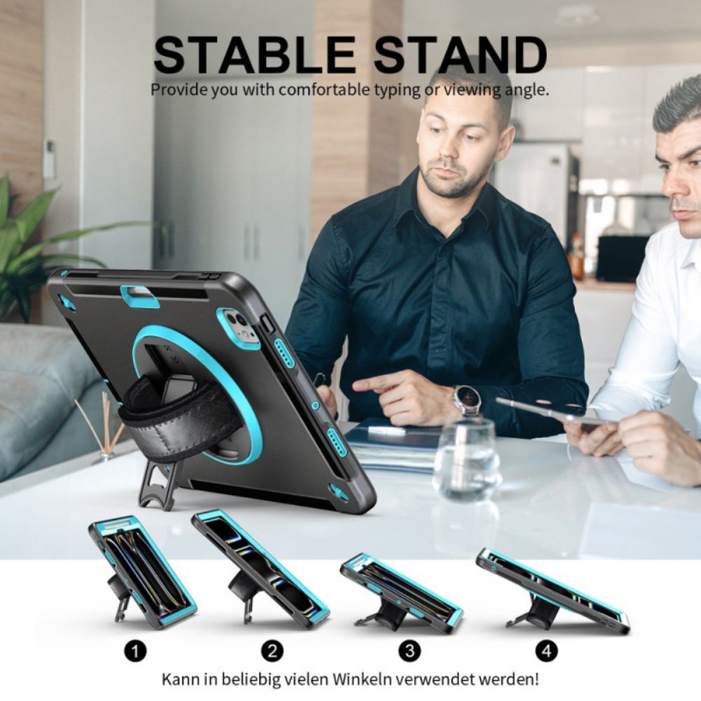 Kryt iPad Pro 13 (2025) Odolný Držák Na Prsteny A Ramenní Popruh