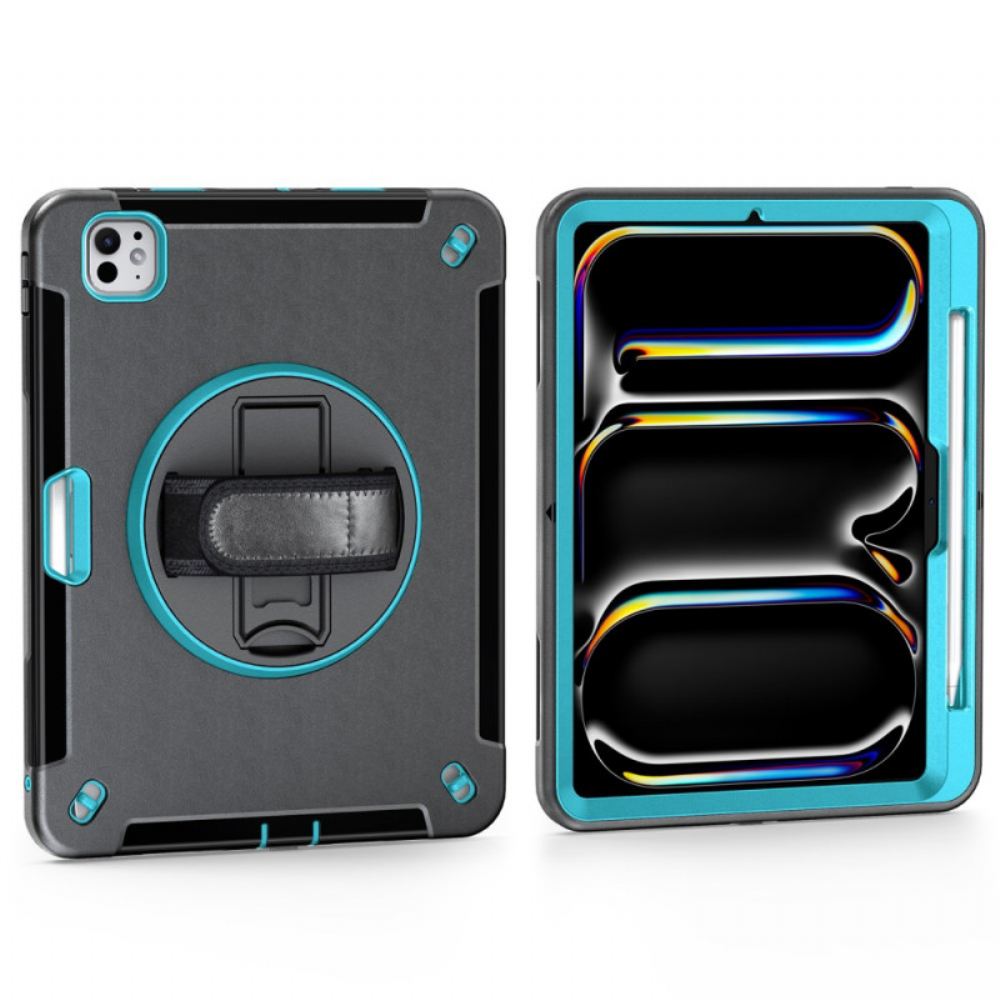 Kryt iPad Pro 13 (2025) Odolný Držák Na Prsteny A Ramenní Popruh