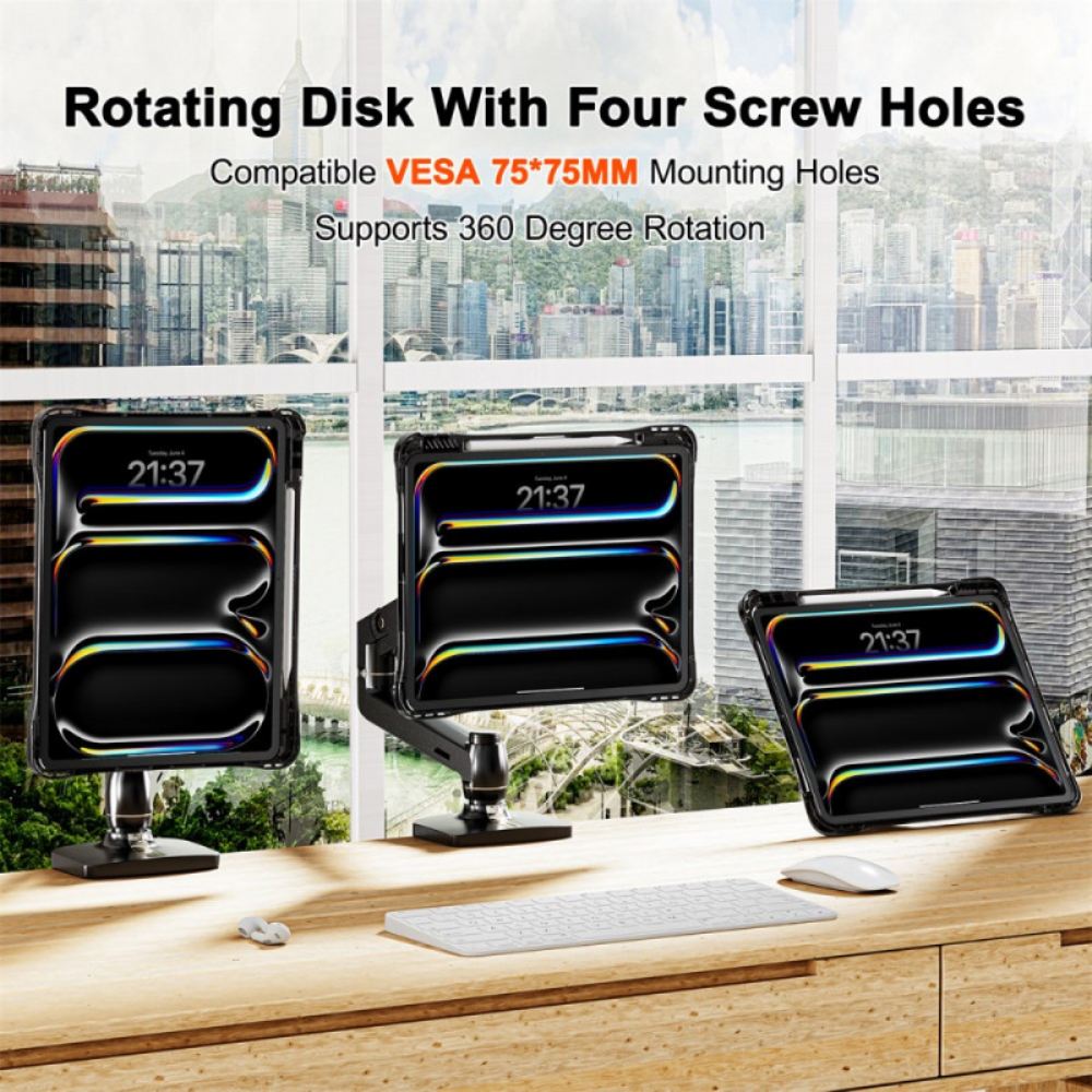 Kryt iPad Pro 13 (2025) Průhledný Se Stojánkem