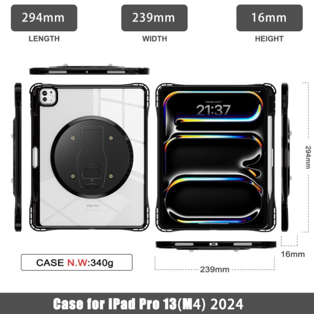 Kryt iPad Pro 13 (2025) Průhledný Se Stojánkem