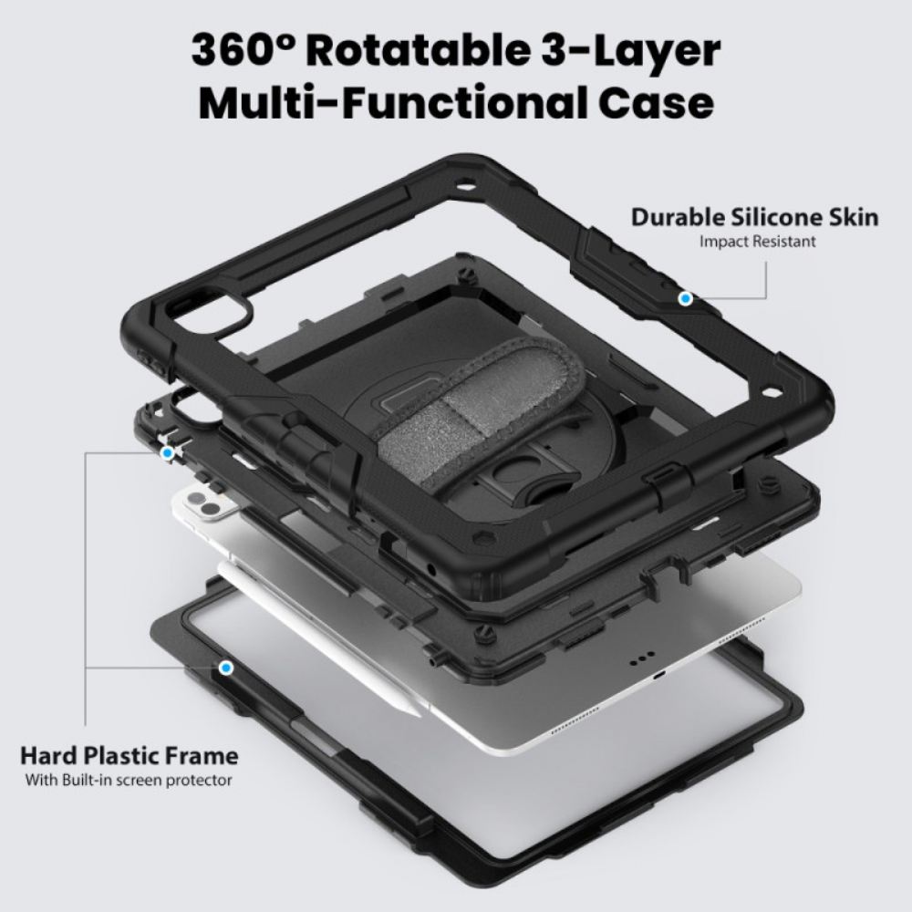 Kryt iPad Pro 13 (2025) Robustní S Ochranou Obrazovky A Ramenním Popruhem