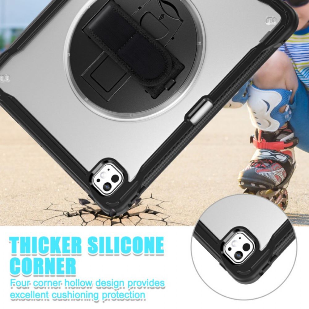 Kryt iPad Pro 13 (2025) Stojan A Otočný Popruh Na Ruku