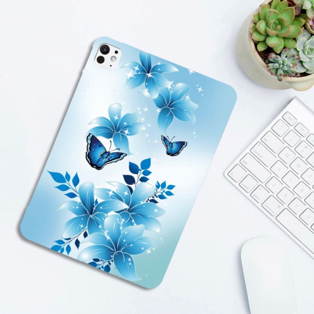 Kryt Na iPad Pro 13 (2025) Modré Motýly