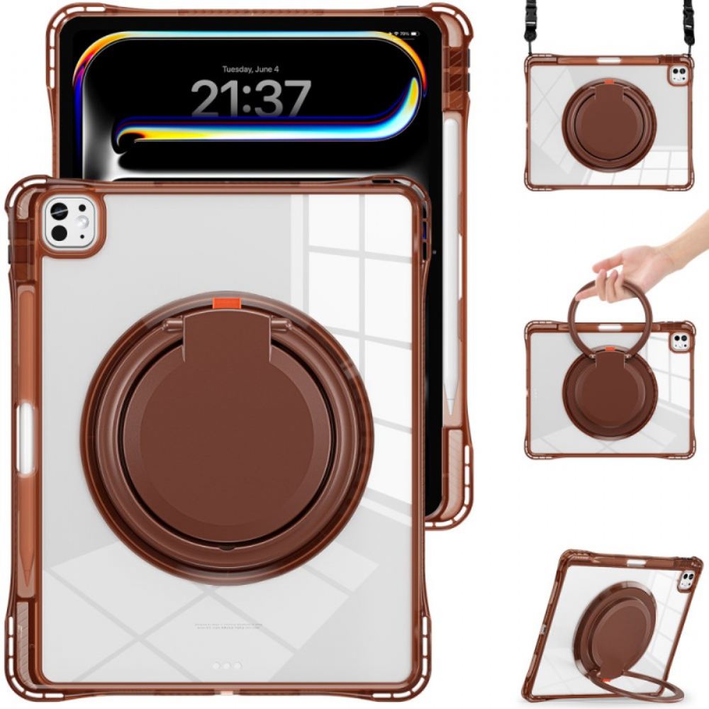 Kryt Na iPad Pro 13 (2025) Nastavitelný Stojan A Ramenní Popruh