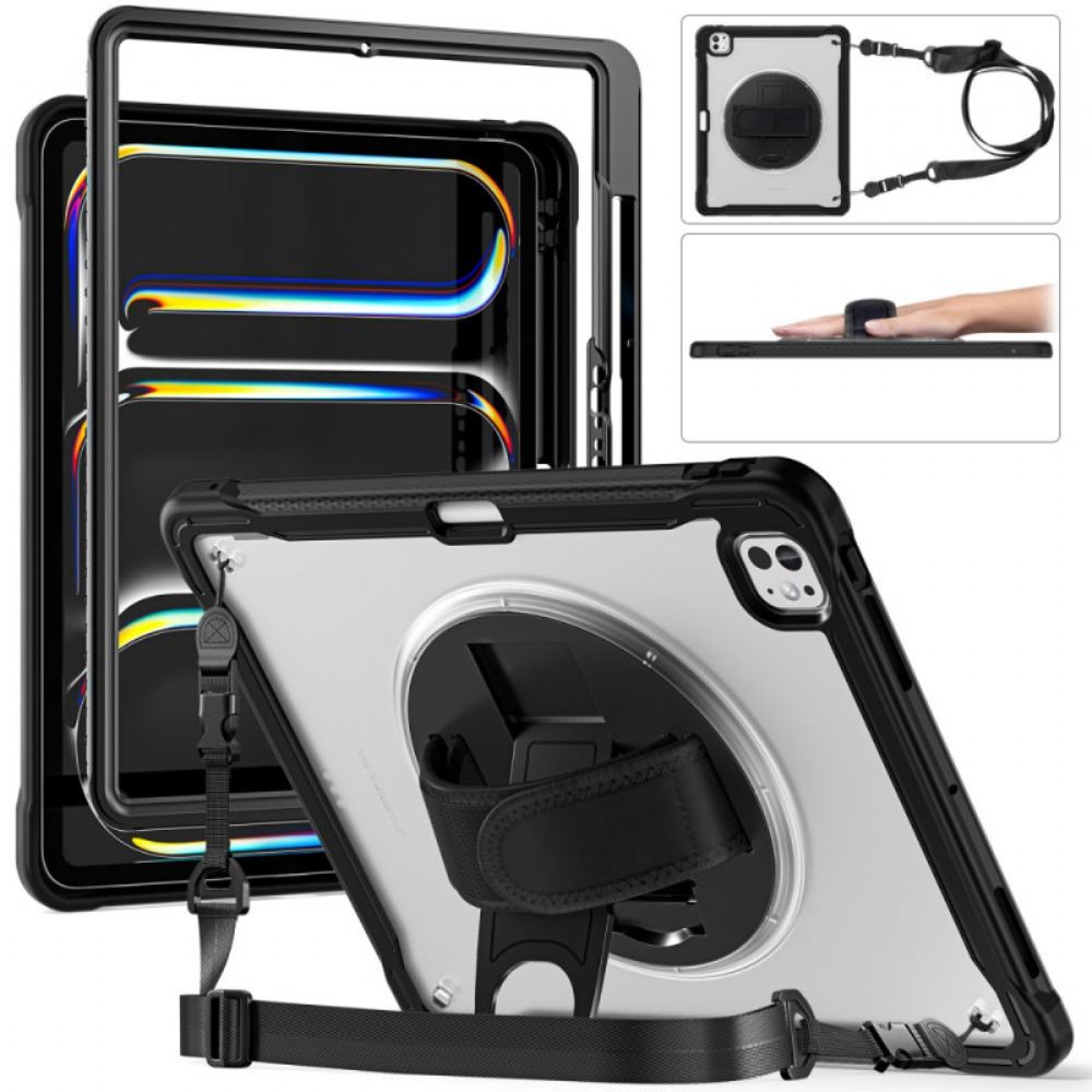 Kryt Na iPad Pro 13 (2025) Popruh Na Ruku Stojan A Ramenní Popruh