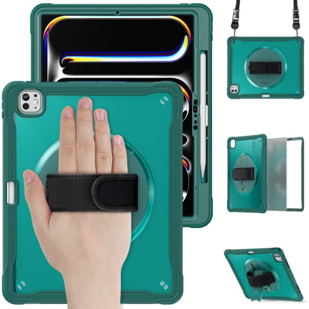 Kryt Na iPad Pro 13 (2025) Popruh Na Ruku Stojan A Ramenní Popruh