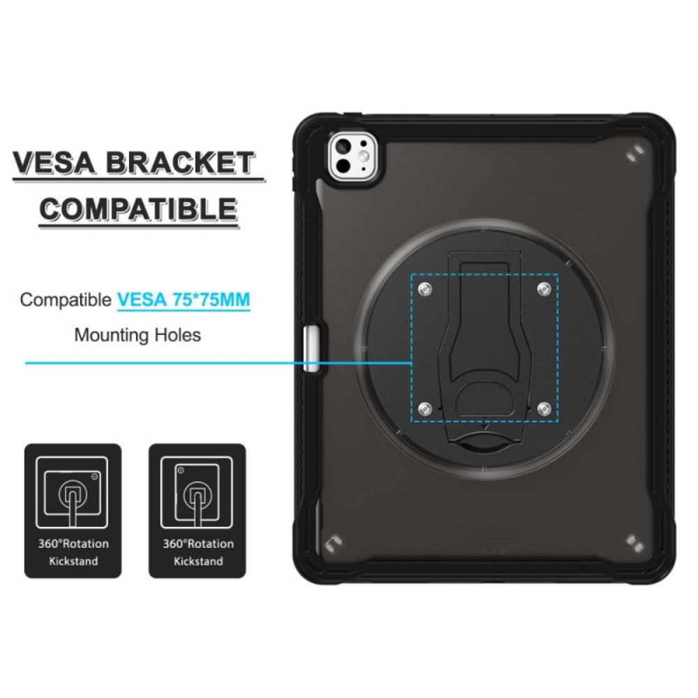 Kryt Na iPad Pro 13 (2025) Průsvitné Se Stojánkem