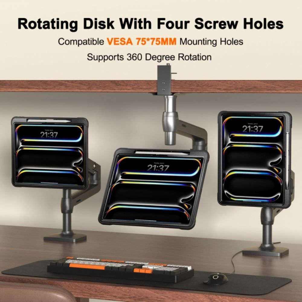 Kryt Na iPad Pro 13 (2025) Průsvitné Se Stojánkem