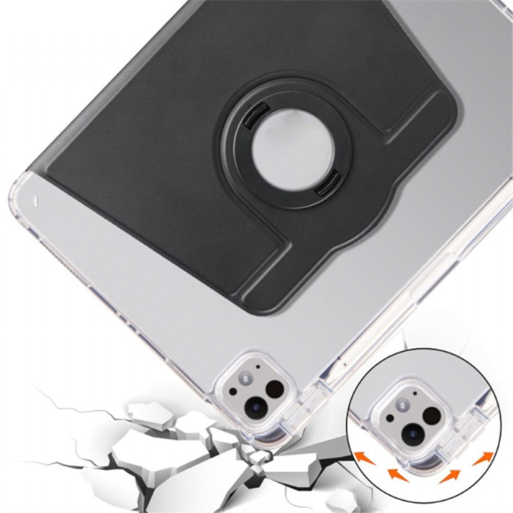 Pouzdro iPad Pro 13 (2025) Otočný Stojánek A Odnímatelná Průhledná Zadní Strana