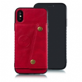 Kryt Na iPhone X / XS Peněženkové Pouzdro Peněženka Se Zaklapnutím