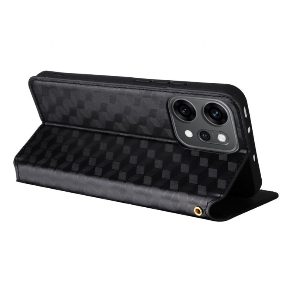 Kožené Pouzdro Folio Oppo Reno 14 Pro 5g Lesklý Diamantový Vzor