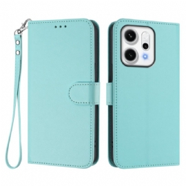 Kožený Kryt Na Oppo Reno 14 Pro 5g Peněženka S Řemínkem