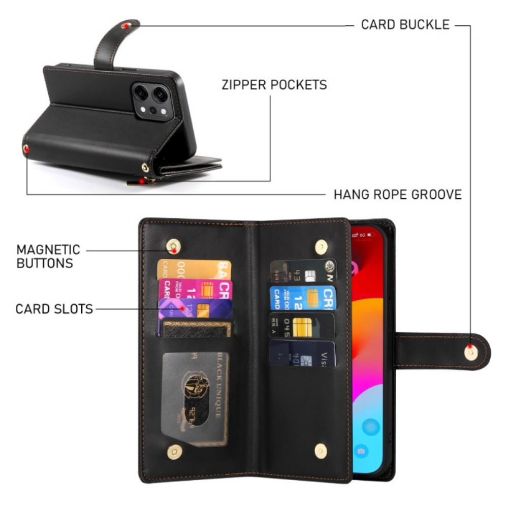 Kožený Kryt Na Oppo Reno 14 Pro 5g Popruh A Ramenní Popruh