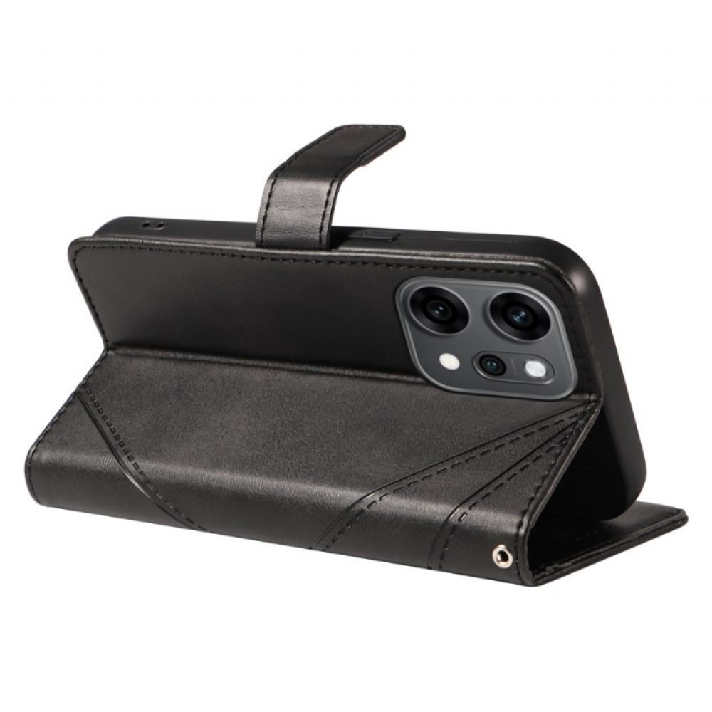 Kožený Kryt Oppo Reno 14 Pro 5g Geometrický Vzor