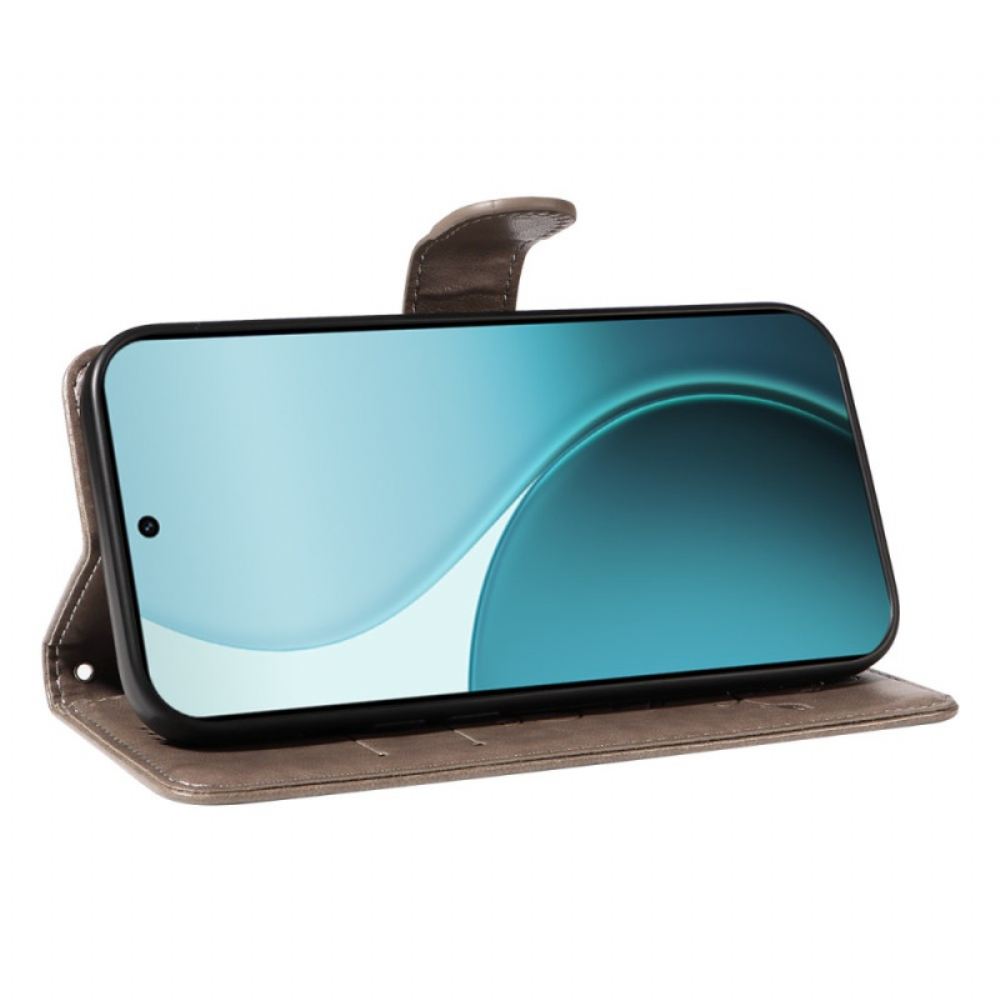 Kožený Kryt Oppo Reno 14 Pro 5g Malé Květiny