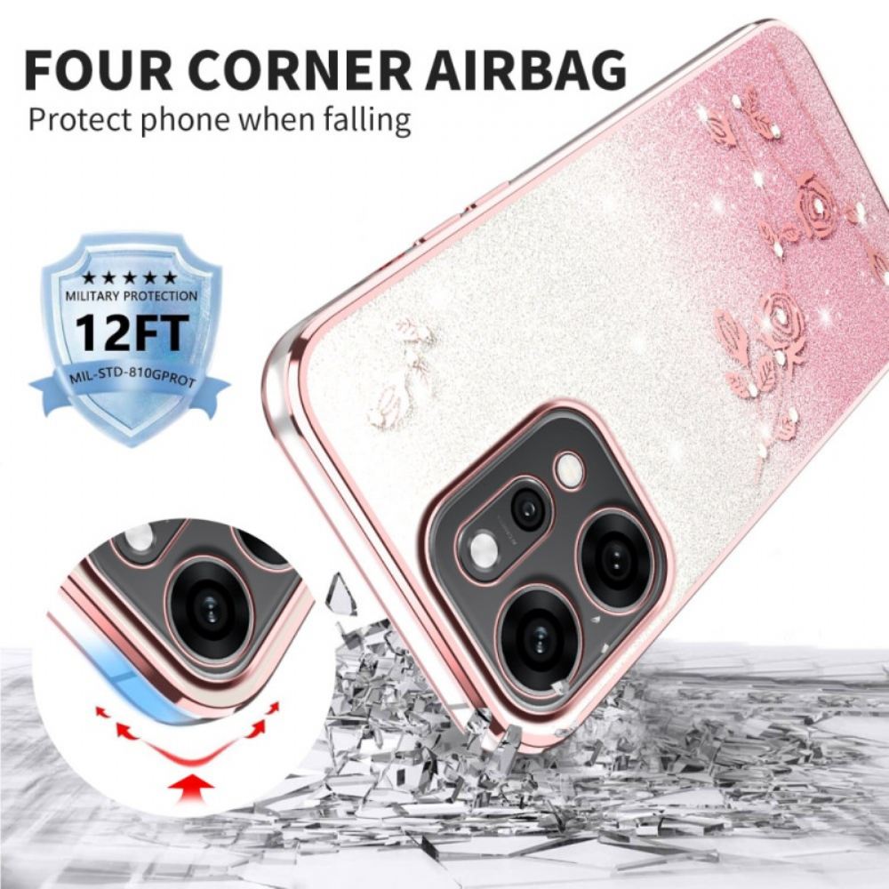 Kryt Oppo Reno 14 Pro 5g Květiny A Kamínky