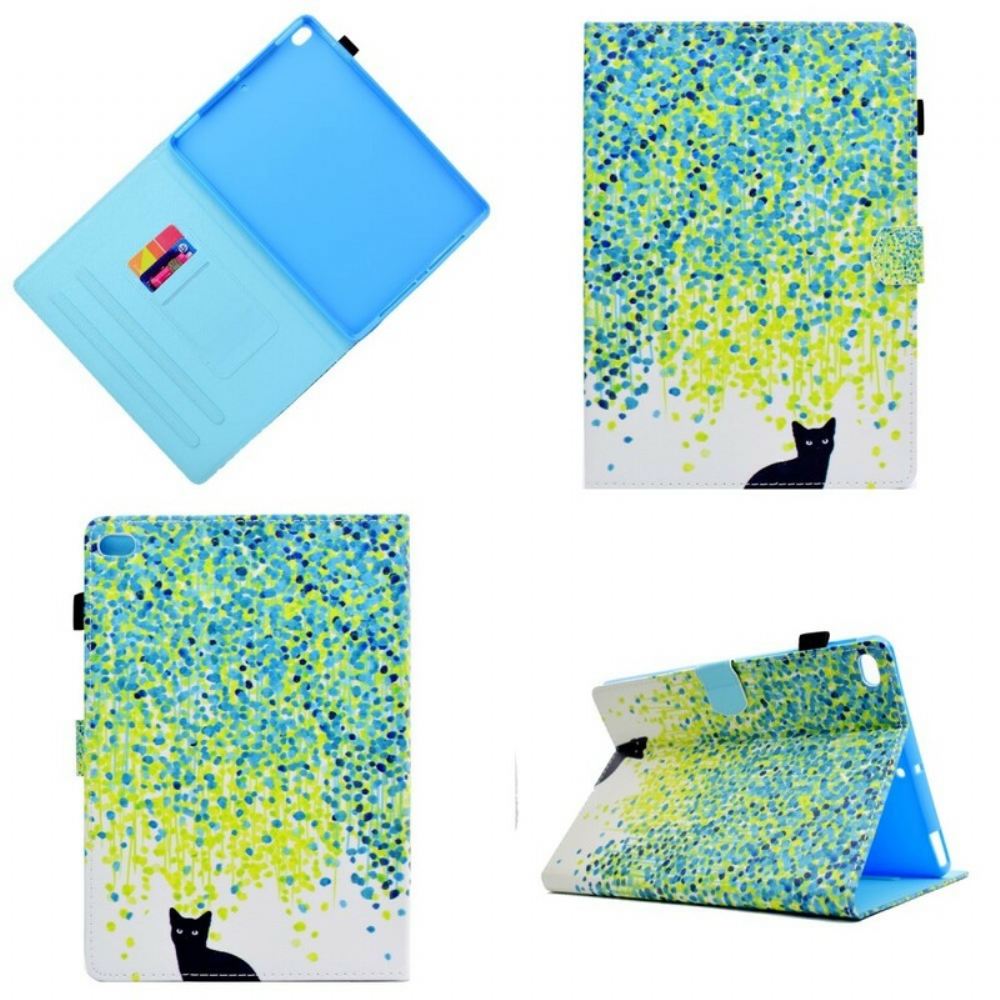 Flipové Pouzdro Na iPad Air 2 Kočka A Okvětní Lístky