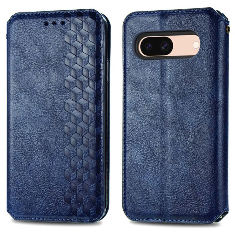 Kožené Pouzdro Folio Google Pixel 8a Diamantový Vzor Se Semišovým Efektem