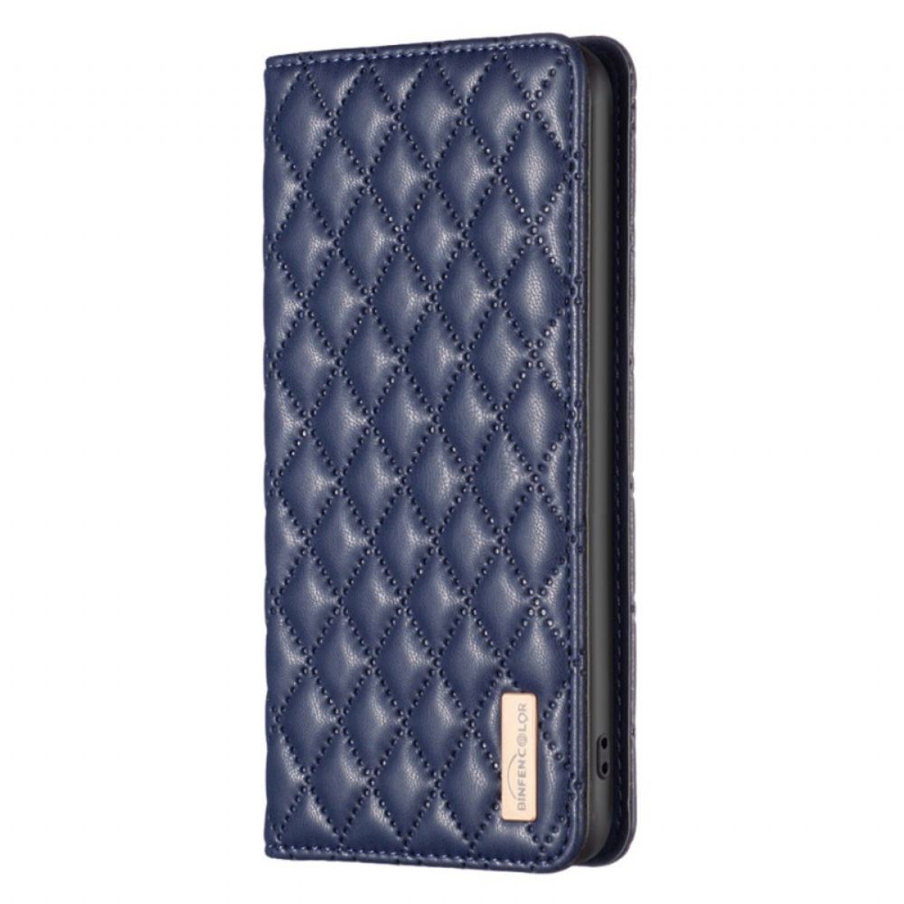 Kožené Pouzdro Folio Google Pixel 8a Prošívaná Binfen Barva