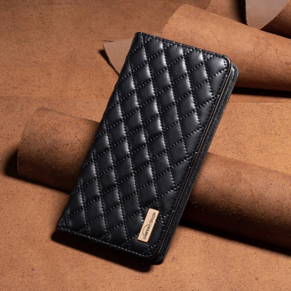 Kožené Pouzdro Folio Google Pixel 8a Prošívaná Binfen Barva