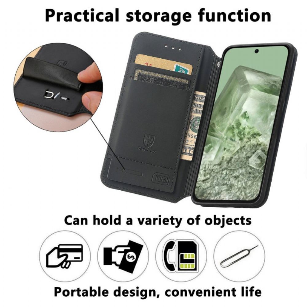 Kožené Pouzdro Folio Na Google Pixel 8a Technologie Blokování Rfid Caseneo