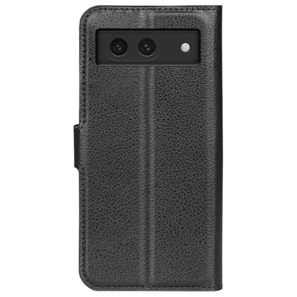 Kožený Kryt Google Pixel 8a Klasická Umělá Kůže Litchi
