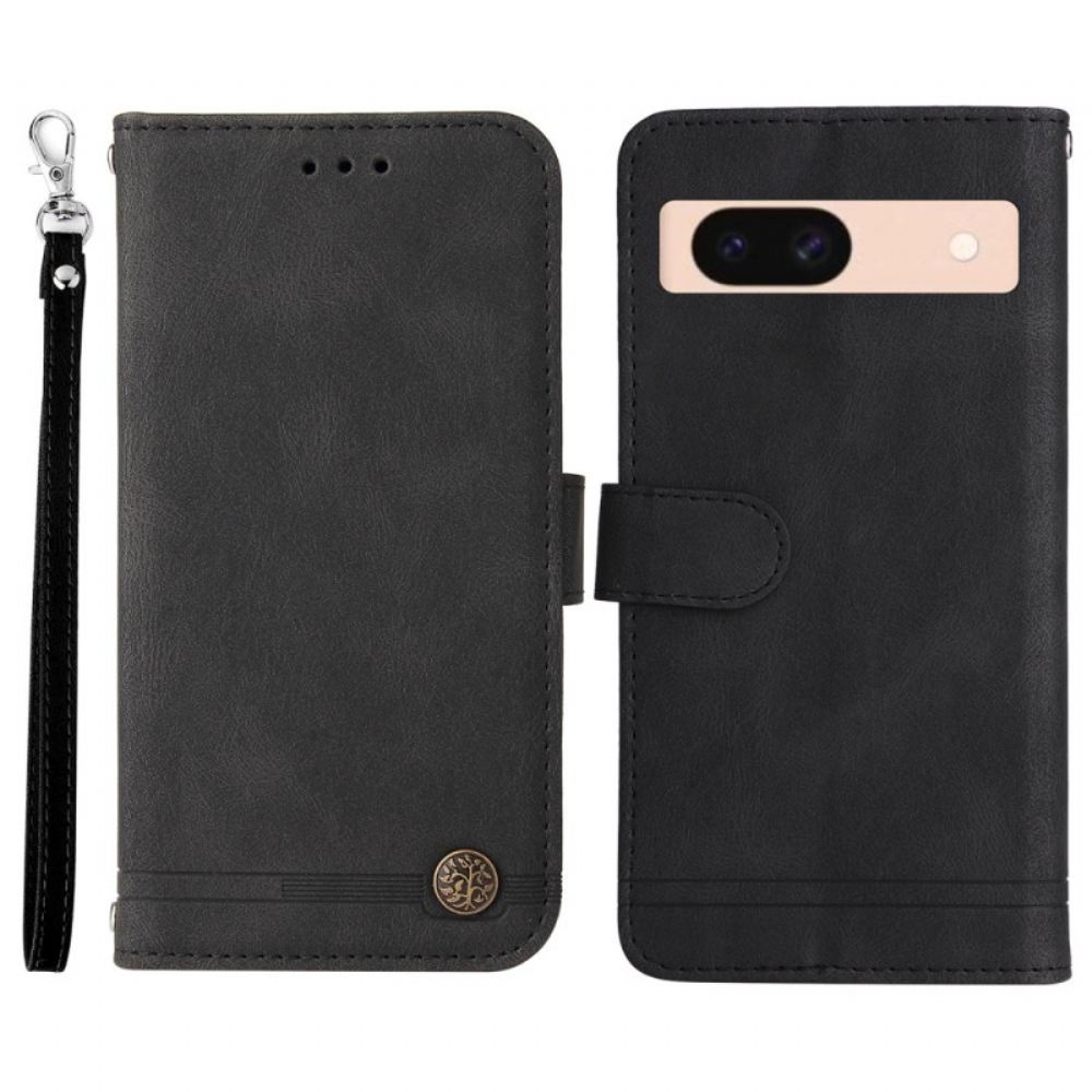 Kožený Kryt Google Pixel 8a Stylový S Popruhem