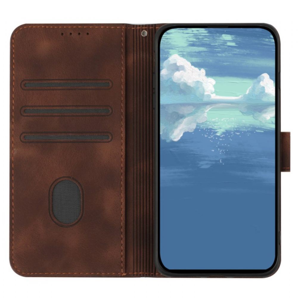 Kožený Kryt Google Pixel 8a Vzor Linií Pásku