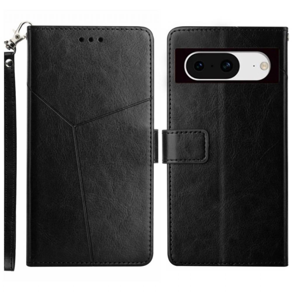 Kožený Kryt Na Google Pixel 8a Design Popruhu Y