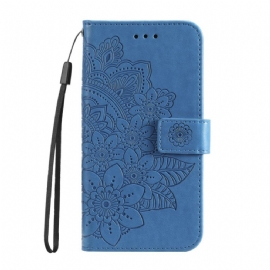 Kožený Kryt Na Google Pixel 8a Tištěná Mandala S Popruhem