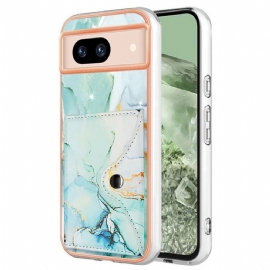 Kryt Google Pixel 8a Kryty Na Mobil Mramorový Efekt S Držákem Karty
