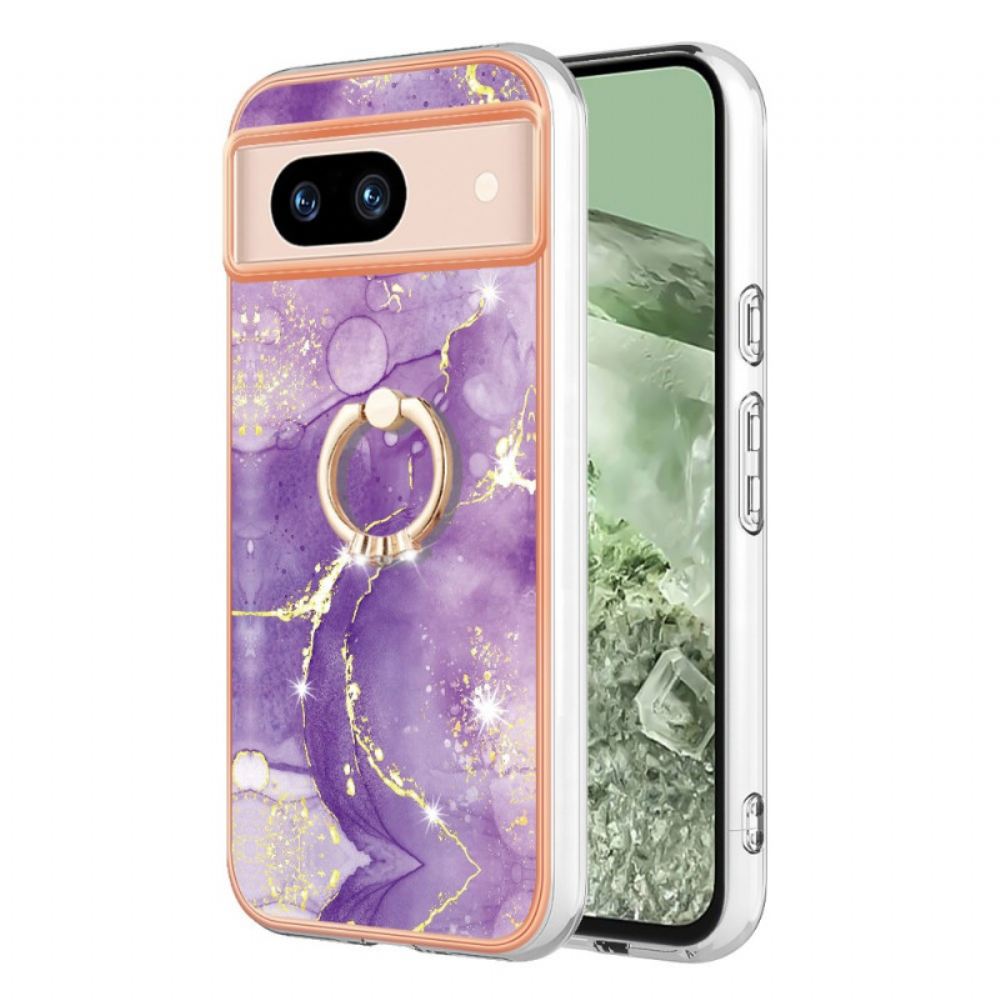 Kryt Na Google Pixel 8a Opěrný Kroužek Ve Stylu Mramoru