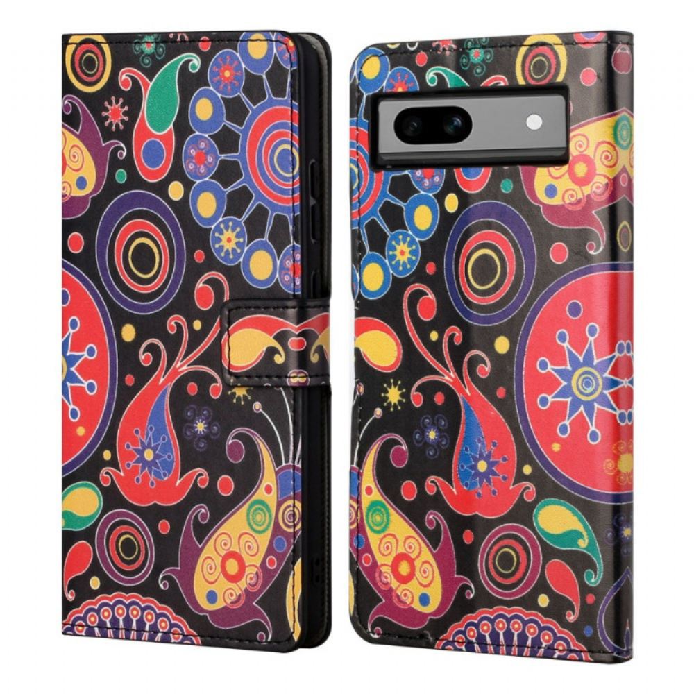 Peněženková Pouzdra Google Pixel 8a Kryty Na Mobil Galaxy Pattern