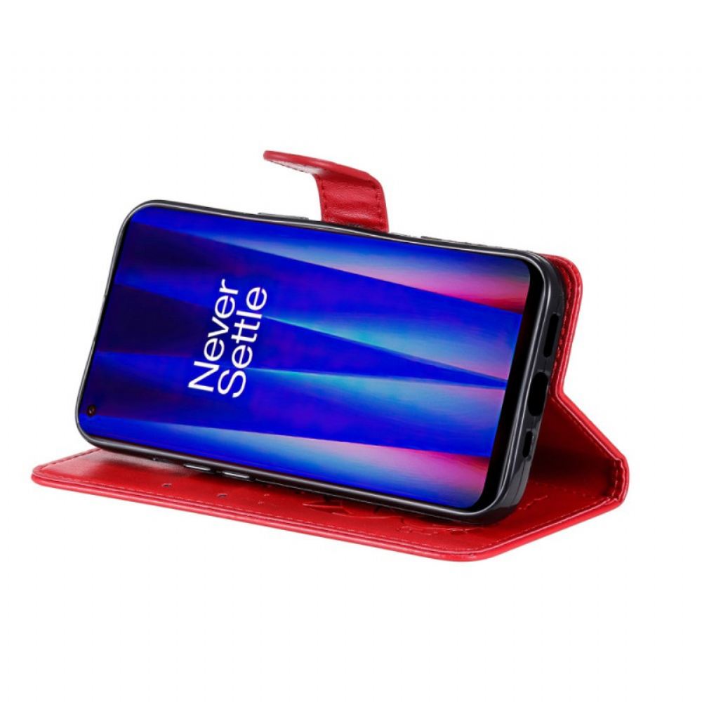 Flipové Pouzdro Na OnePlus Nord CE 2 5G Kočka A Květiny