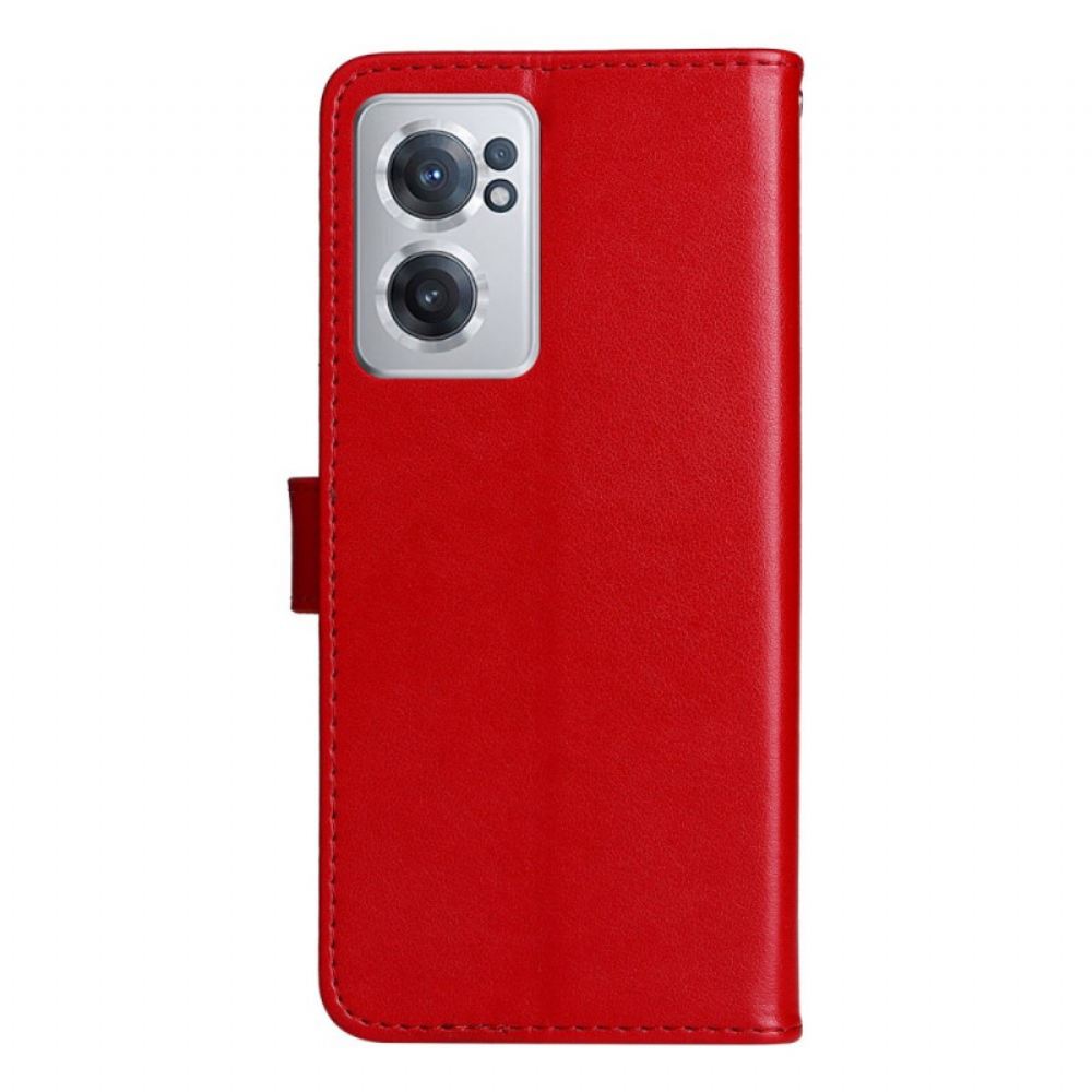 Flipové Pouzdro Na OnePlus Nord CE 2 5G Kočka A Květiny