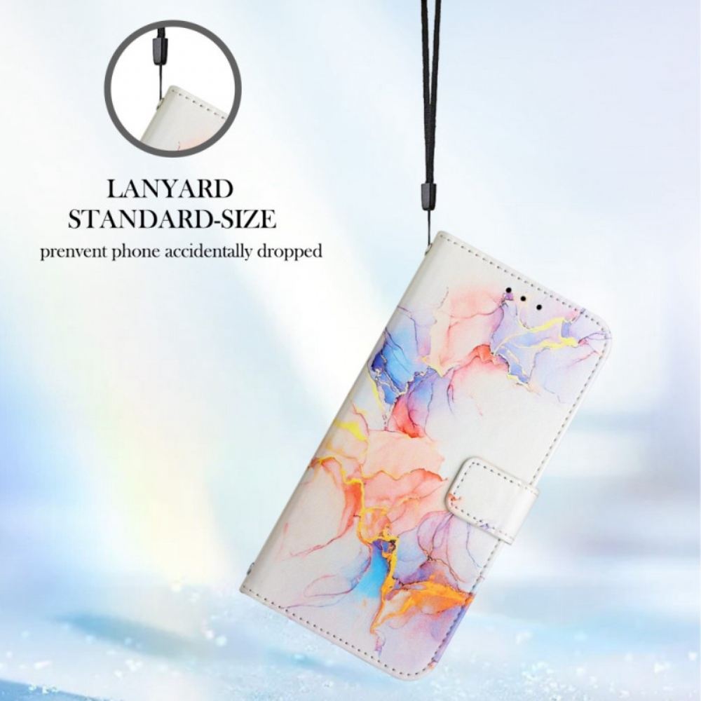 Flipové Pouzdro Na OnePlus Nord CE 2 5G Na Lana Odstraňte Mramor