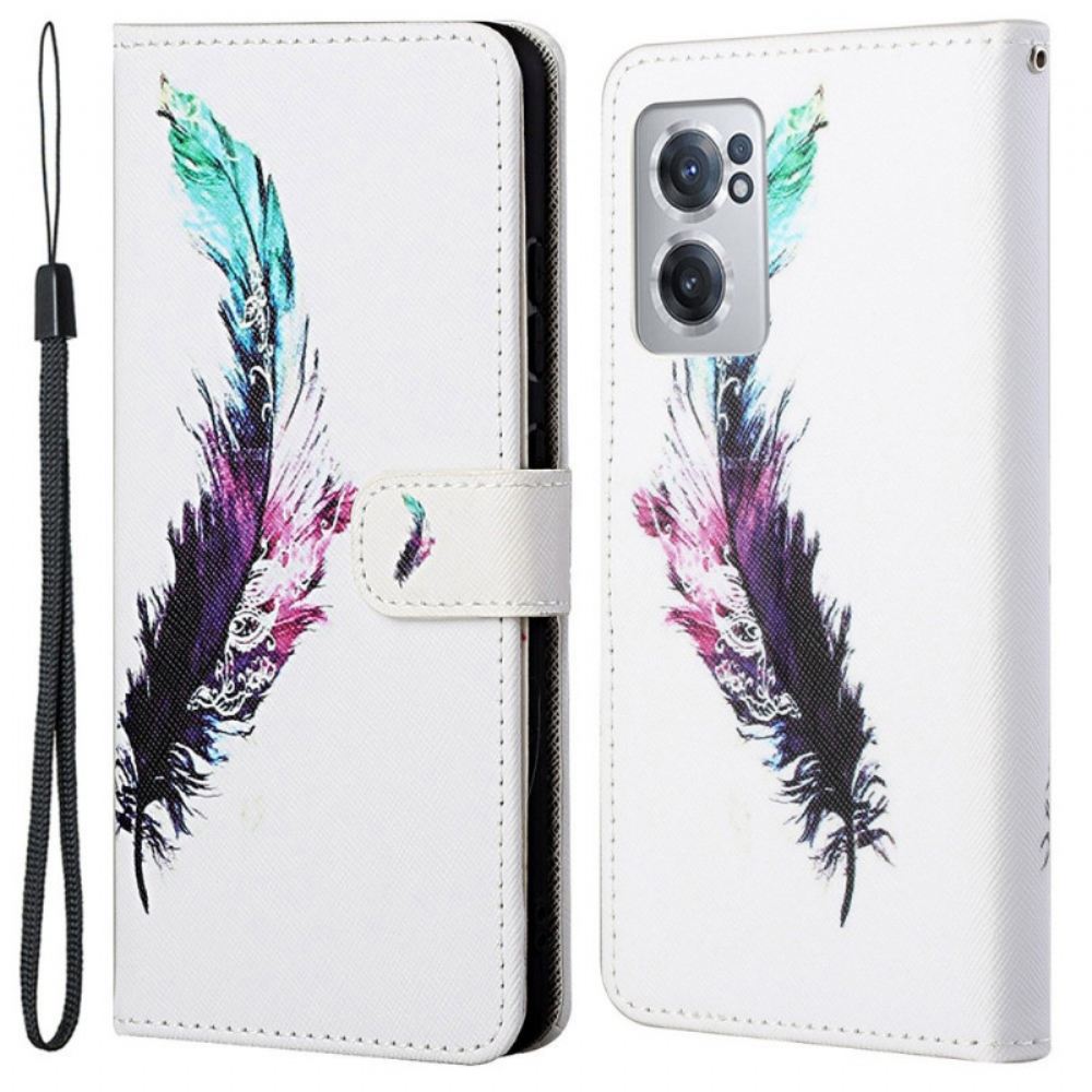 Flipové Pouzdro Na OnePlus Nord CE 2 5G Vícebarevné Peříčko