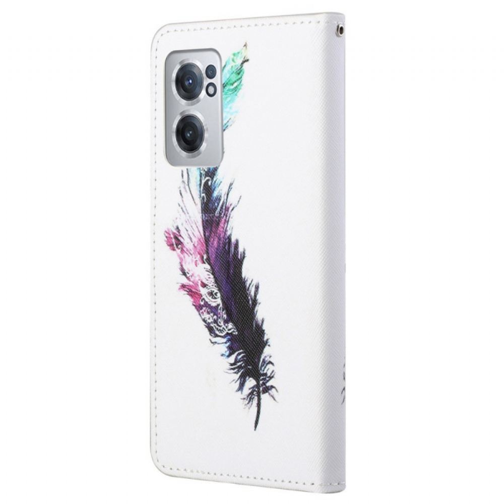 Flipové Pouzdro Na OnePlus Nord CE 2 5G Vícebarevné Peříčko