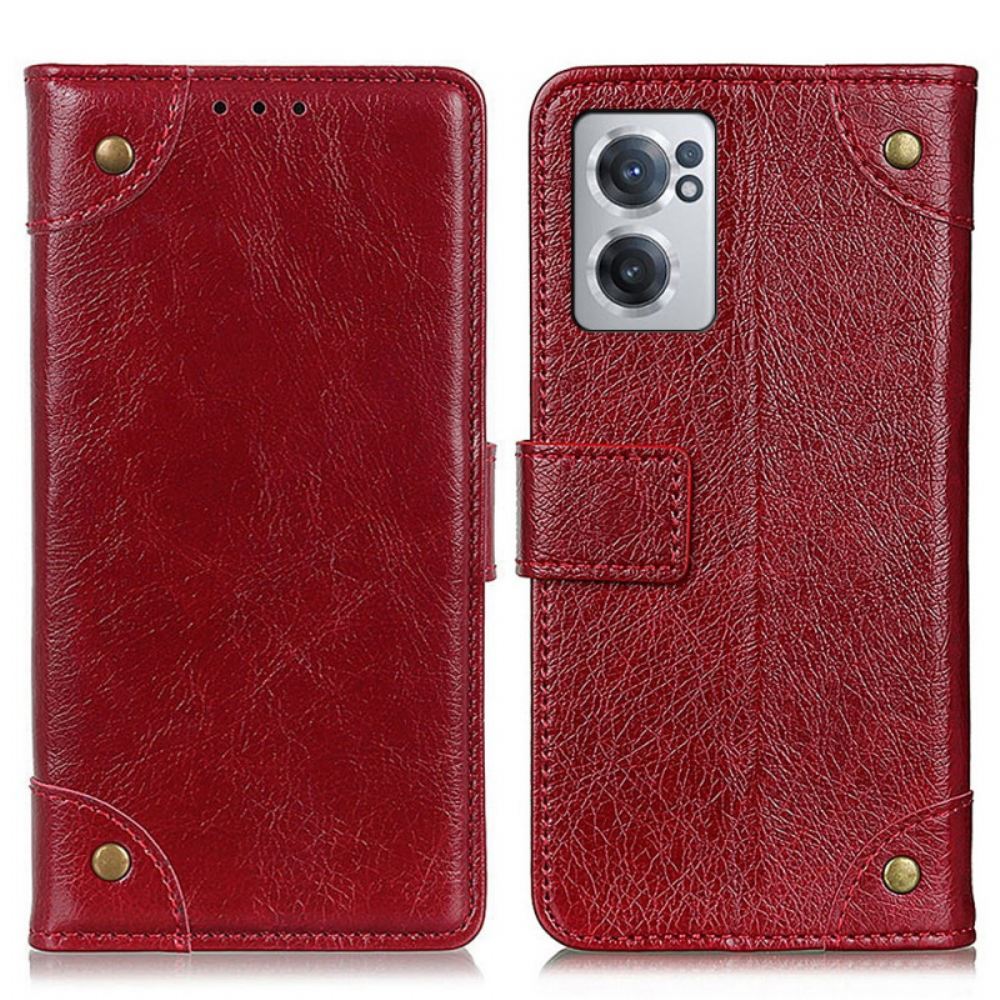 Kožené Pouzdro Na OnePlus Nord CE 2 5G Kůže S Knoflíky